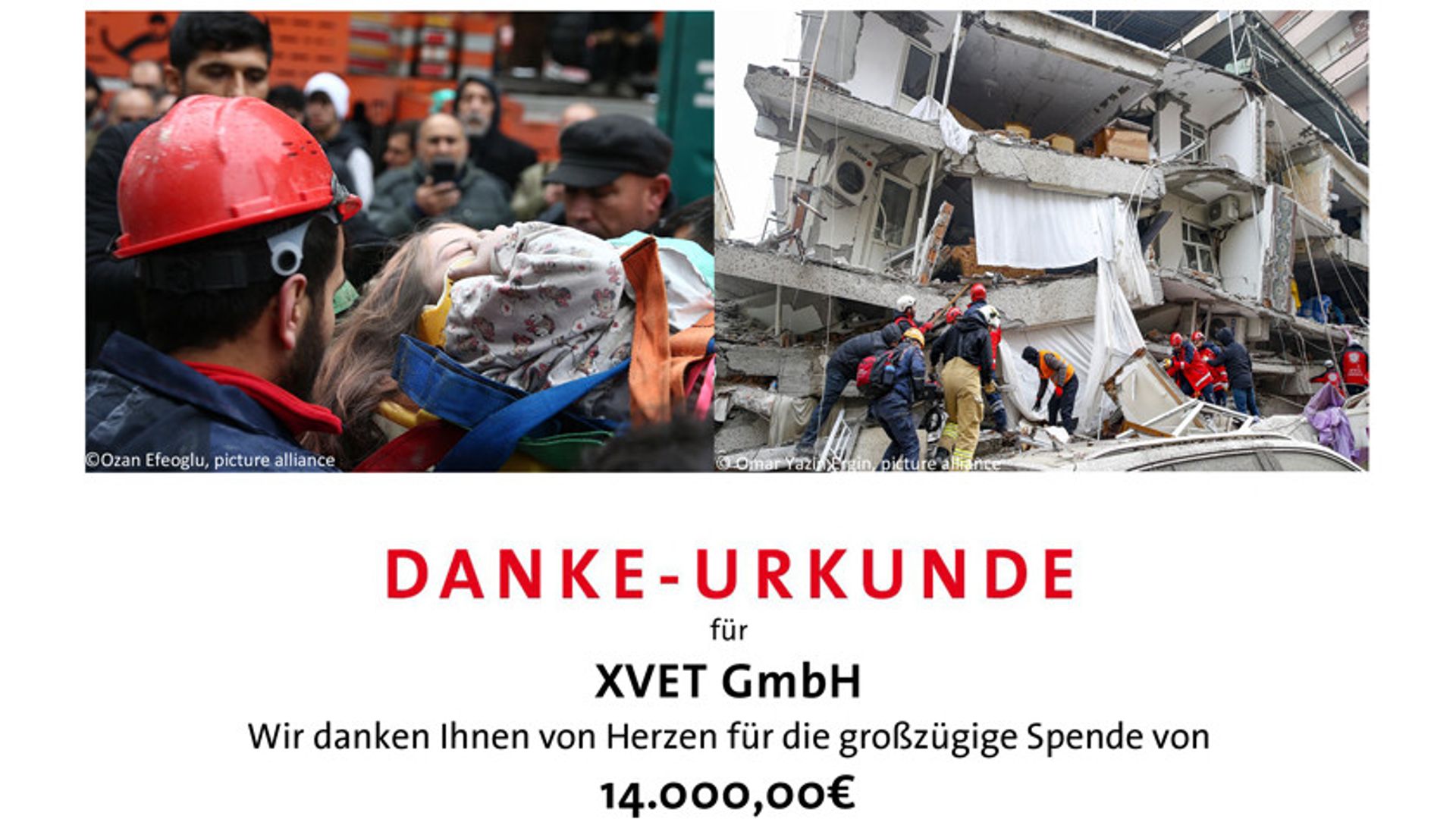 Donation to Earthquake Zones in Turkey and Syria